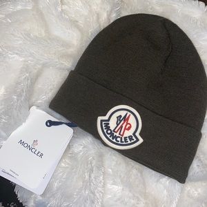 New w/ Tags - Dark Green Moncler Logo Beanie